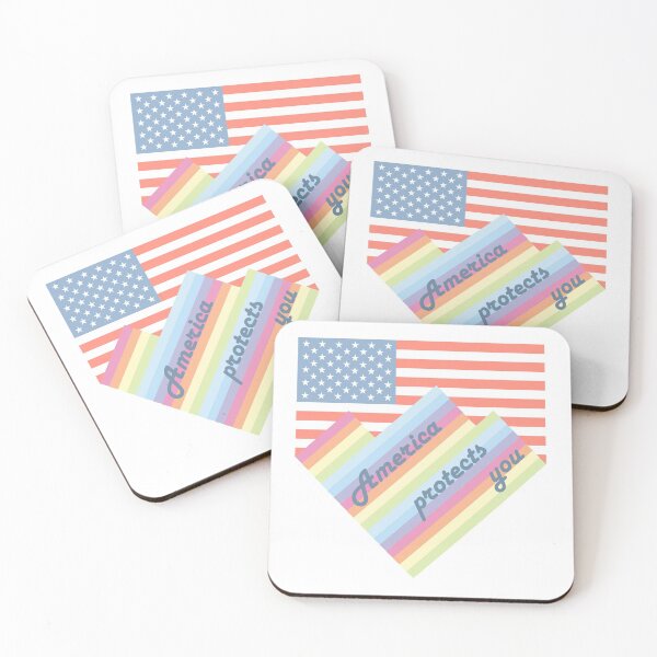 Item preview, American Flag mountains rainbow American independence America protects you designed and sold by RJuliya.