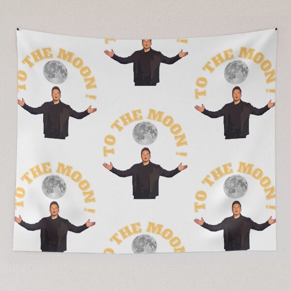Item preview, A la luna con Elon Musk 2 designed and sold by TraderShirts.
