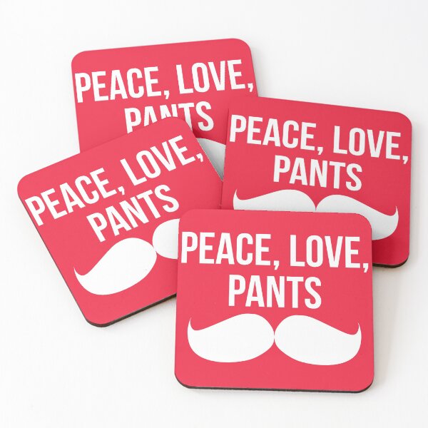 Item preview, Mumbo Jumbo Peace, Love & Pants en rojo designed and sold by vuilwerk.