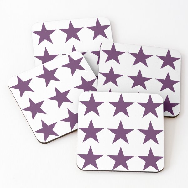 Item preview, Large AUBERGINE PURPLE and WHITE STARS  designed and sold by RachelMacht.
