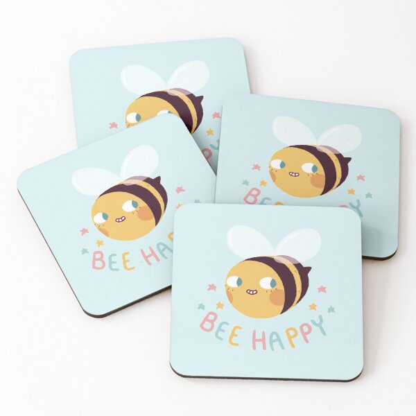 Item preview, Bee Happy Cute Bee Positive Vibes designed and sold by DustandMarbles.