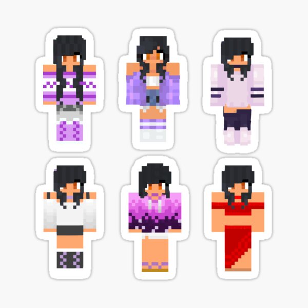 Aphmau Minecraft Skins Sticker Pack Mystreet Sticker