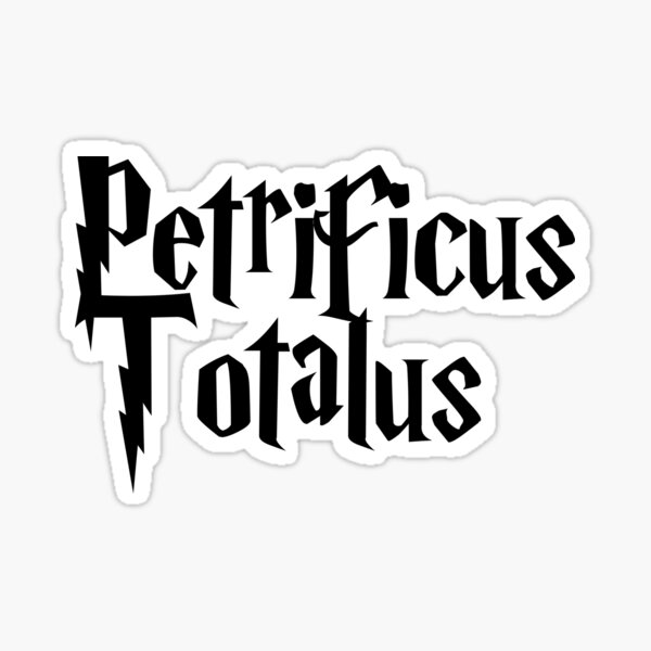 Petrificus Totalus Potter Spells Sticker For Sale By Dibeja Redbubble   St,small,507x507 Pad,600x600,f8f8f8 