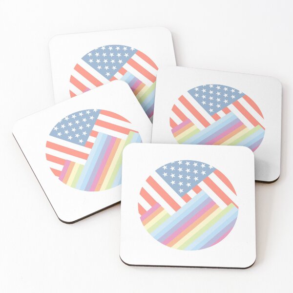 Item preview, American Flag Mountains rainbow American independence designed and sold by RJuliya.