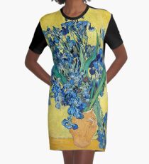 1890-Vincent van Gogh-Irises-73,5x92 Graphic T-Shirt Dress