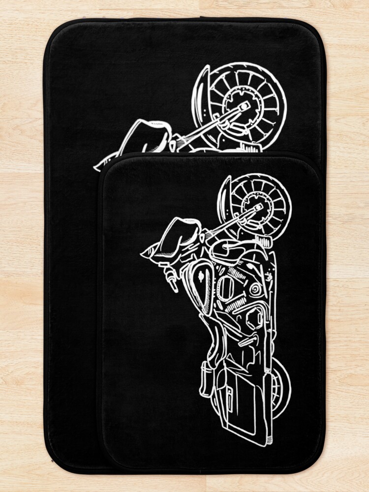 Alternate view of Motorcycle art: street glide Bath Mat