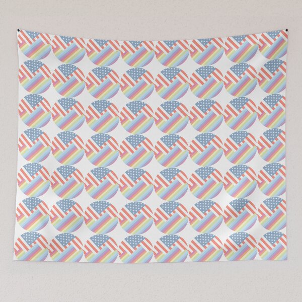 Item preview, American Flag Mountains rainbow American independence designed and sold by RJuliya.