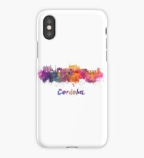 Cordoba skyline in watercolor iPhone Case/Skin
