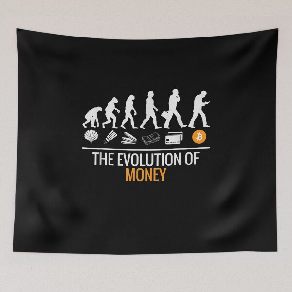 Item preview, The Evolution of Money BTC Bitcoin Crypto  designed and sold by loka-Art.