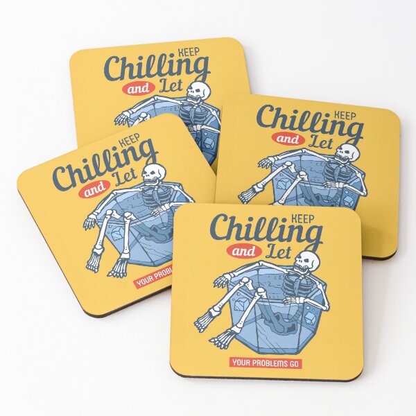 Item preview, Skull Chilling Bucket Ice Enjoying Summer Days 80s Retro Illustration designed and sold by Peekonet.