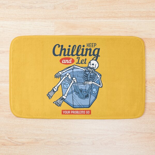 Item preview, Skull Chilling Bucket Ice Enjoying Summer Days 80s Retro Illustration designed and sold by Peekonet.