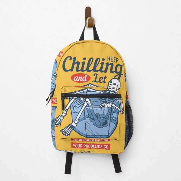 Item preview, Skull Chilling Bucket Ice Enjoying Summer Days 80s Retro Illustration designed and sold by Peekonet.
