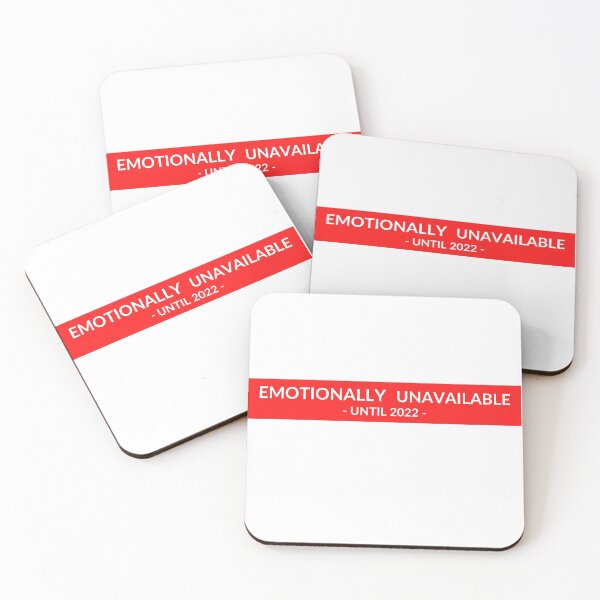 Item preview,  Emotionally Unavailable Until 2022 Red Rectangle designed and sold by Kei-O-kay.