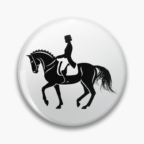 Item preview, Detailed silhouette of a dressage horse performing piaffe designed and sold by anilinn.