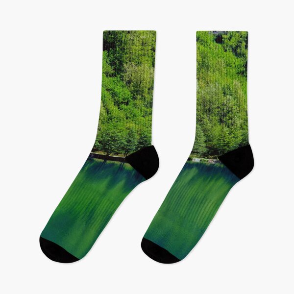 Item preview, Beautiful emerald lake in a magical forest designed and sold by chiaravisuals.