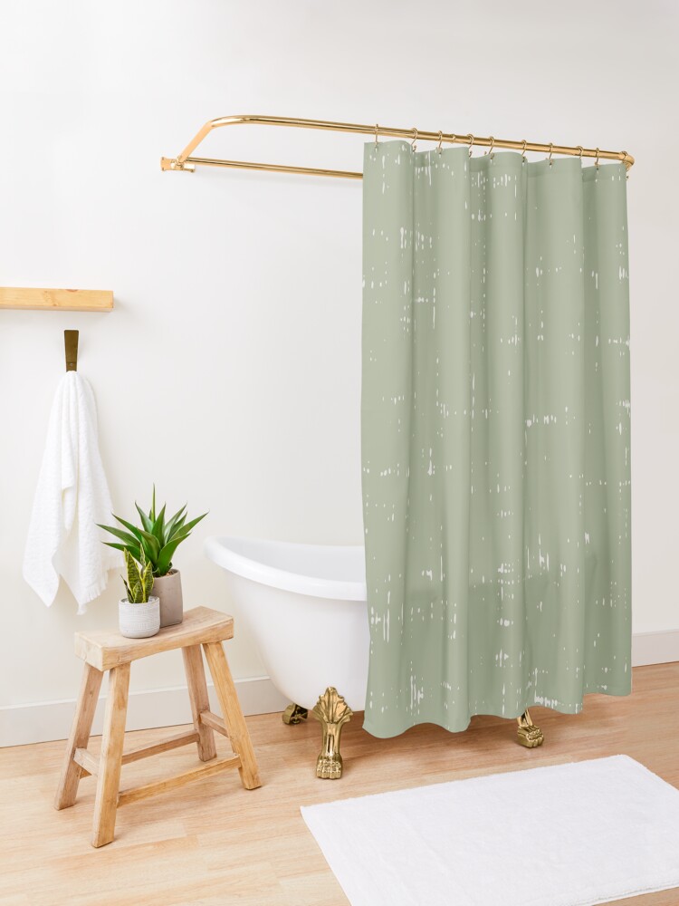 Botanical Floral Aesthetic Green Olive Shower Curtain, hotsell Abstract Bathroom Decor Shower Curtain 71x74 in