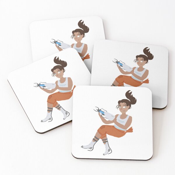 Item preview, Portal Chell Falling with Portal Gun Design designed and sold by DustandMarbles.