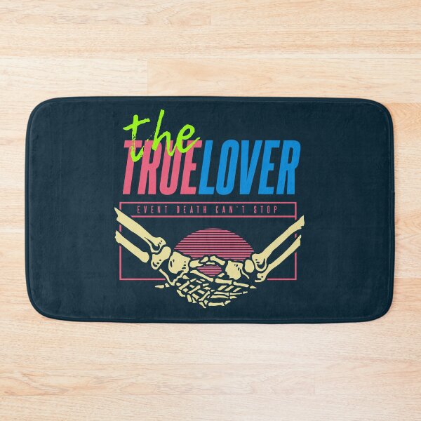 Item preview, Skull Couple Holding Each Other Hand with Retro 80s Colors designed and sold by Peekonet.