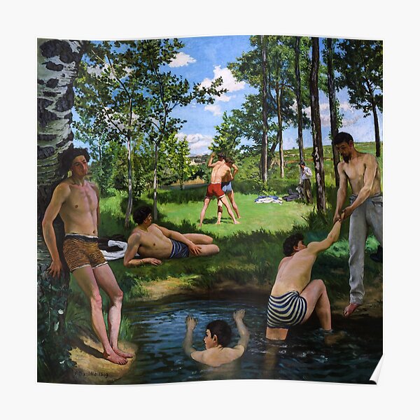 Summer Scene (Bathers) by Jean-Frédéric Bazille Poster