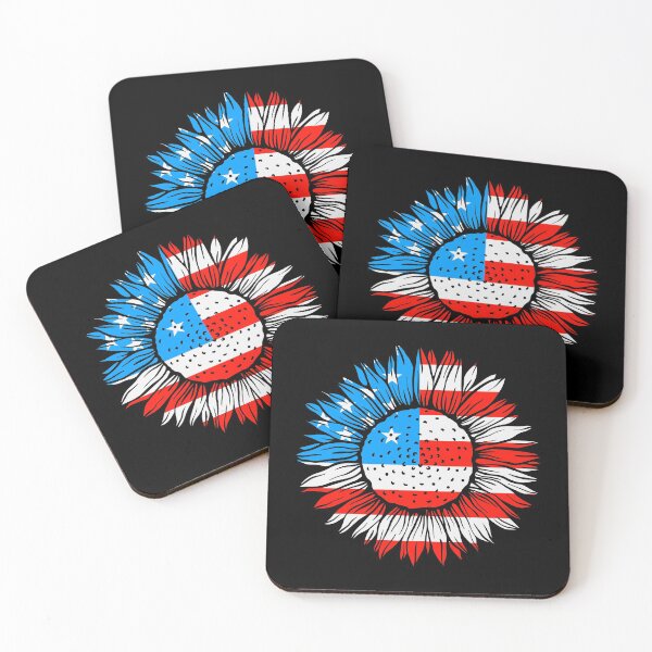 Item preview, American Flag Summer Sun Flower designed and sold by NewTrendings.