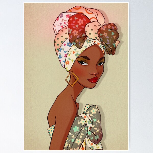 Item preview, Floral African Woman designed and sold by africanizedme.