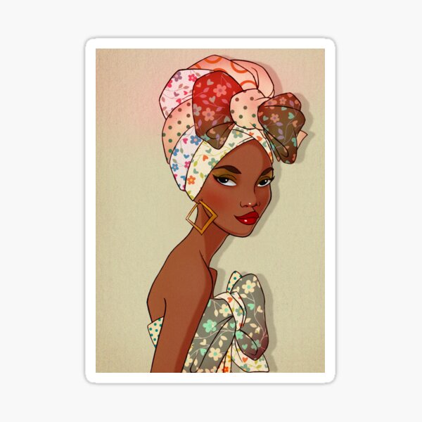 Item preview, Floral African Woman designed and sold by africanizedme.