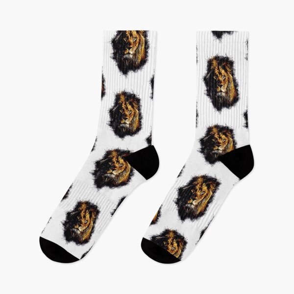 Item preview, Lion Head Abstract Animal Face Watercolor Splatter Illustration designed and sold by Naumovski.