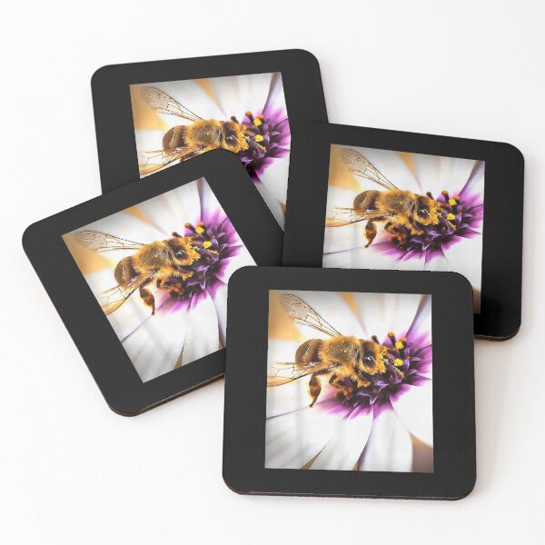 Item preview, Honey Bee On African Daisy Acrylic Art designed and sold by loka-Art.