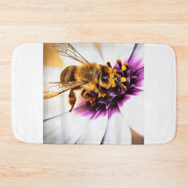 Item preview, Honey Bee On African Daisy Acrylic Art designed and sold by loka-Art.