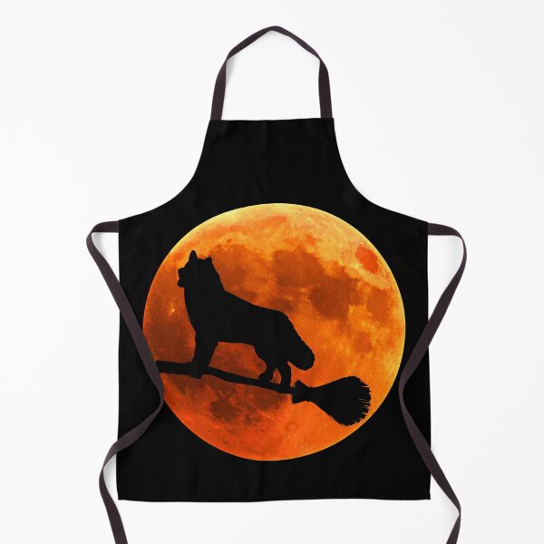 Artikelvorschau, Husky Hund Silhouette Mond Halloween entworfen und verkauft von alaechamlal.
