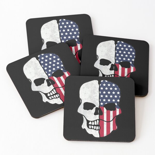 Item preview, American Flag Skull designed and sold by Marshallamoakohene.