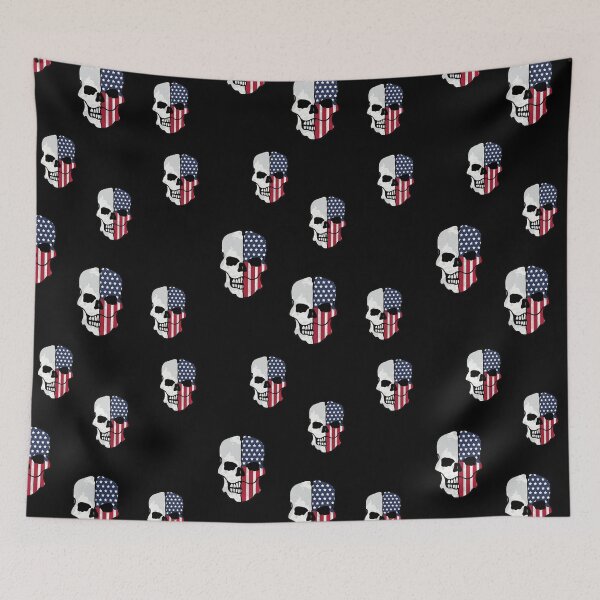 Item preview, American Flag Skull designed and sold by MarshallStickerX.