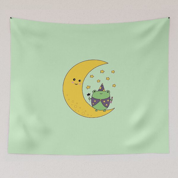 Item preview, Kawaii Moon & Froggy Wizard designed and sold by GrimButterfly.