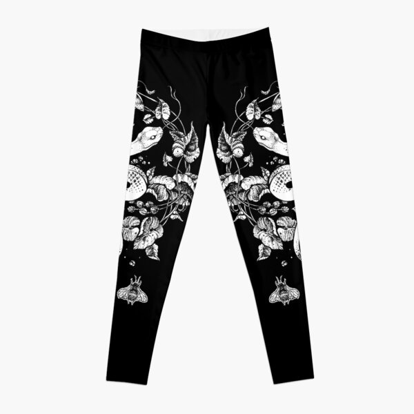 Leggings Niña Punto Estampado Flores Y Hojas - Bosque Encantado