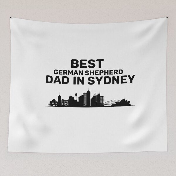 Item preview, German Shepherd dad - Sydney - Best dad - Skyline - Black designed and sold by Beyond Words.