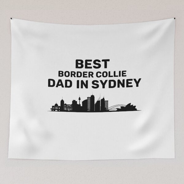 Item preview, Border Collie dad - Sydney - Best dad - Skyline - Black designed and sold by Beyond Words.