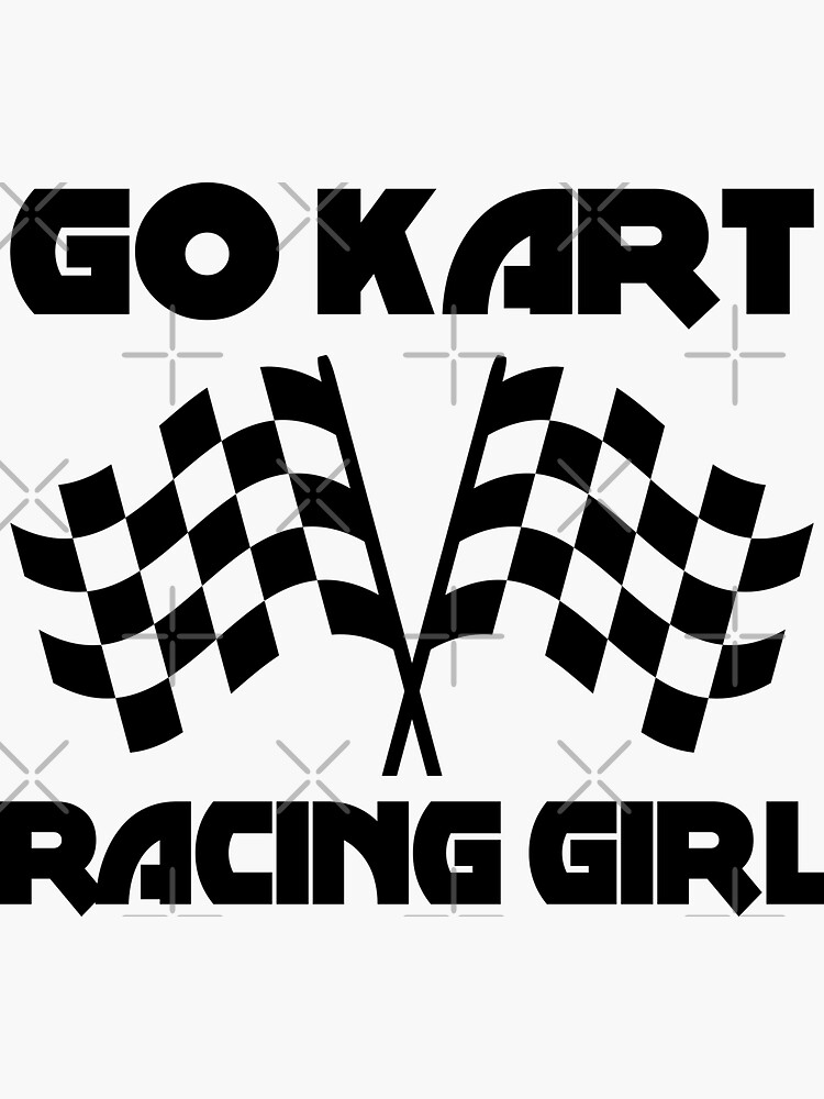 Go Kart Racing Girl Sticker By Dafin Redbubble 