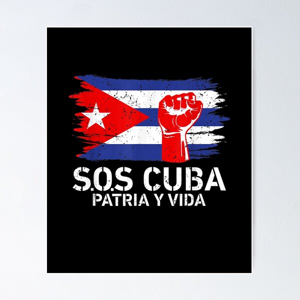 Item preview, SOS Cuba El cambio es ya Abajo la Dictadura Bandera Cubana designed and sold by loka-Art.