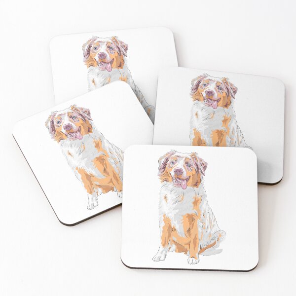Item preview, Australian Shepherd Watercolor designed and sold by SenGift.