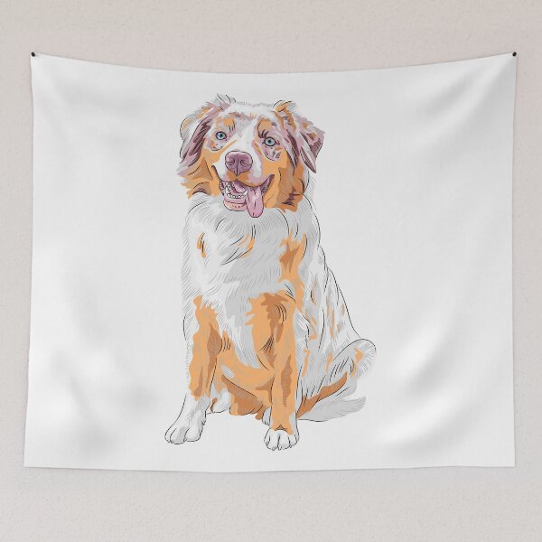 Item preview, Australian Shepherd Watercolor designed and sold by SenGift.