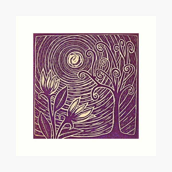 Aperçu de l'œuvre Moonflower Blue créée et vendue par leonitalee.