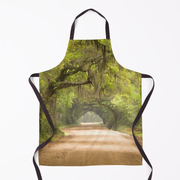 Artikelvorschau, Charleston SC Dirt Road Forest Botany Bay Plantation Spanish Moss Cottage Wandkunstdruck entworfen und verkauft von Erika Bartha.