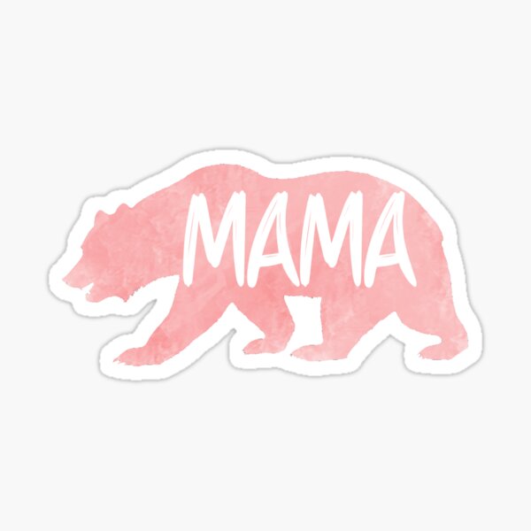 Pink Mama Bear Sticker For Sale By Adropletofcolor Redbubble