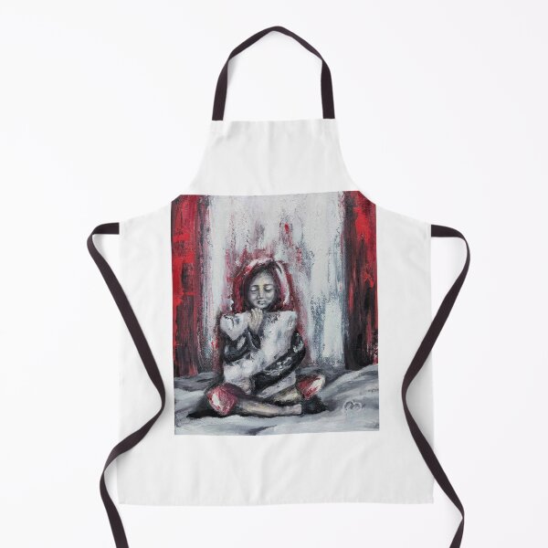 Item preview, Fear, a little girl with the pillow, oil painting by Luna Smith designed and sold by Luna-Smith.