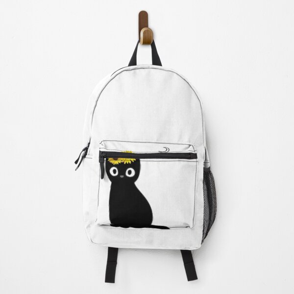 Item preview, Black cat with a sunflower  designed and sold by Hayabrand.