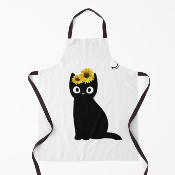 Item preview, Black cat with a sunflower  designed and sold by Hayabrand.