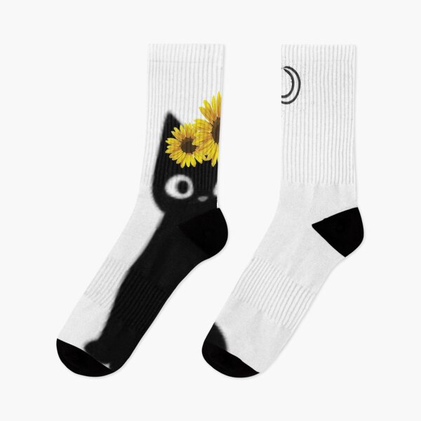 Item preview, Gato negro con girasol designed and sold by Hayabrand.