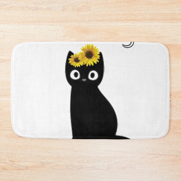 Item preview, Black cat with a sunflower designed and sold by Hayabrand.