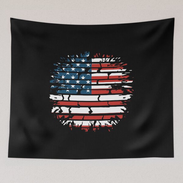 Item preview, Vintage American Flag wall designed and sold by NewTrendings.