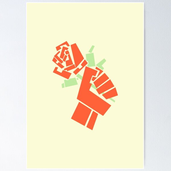 Item preview, Socialist Fist Holding a Labour Rose designed and sold by ed-cs.